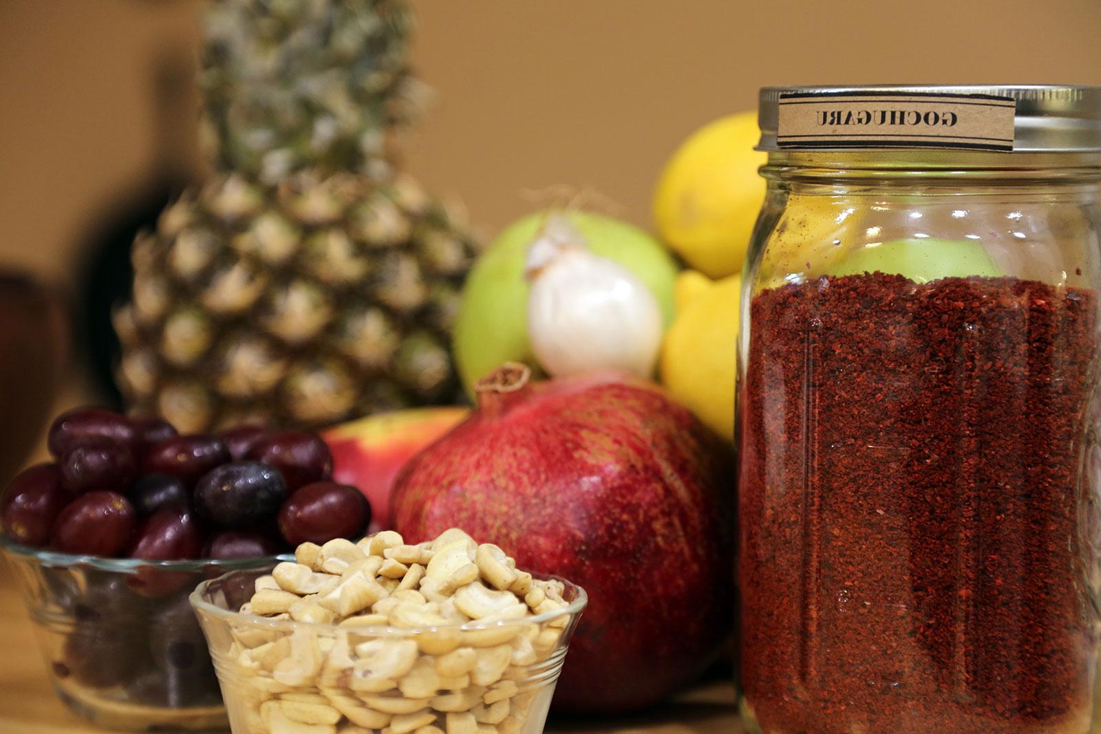 ingredients for a fruit kimchi